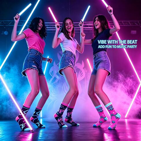 6 Pairs Kpop Party Favors Bulk K-pop Socks Bulk for Women Girls Fans Kpop Birthday Party Supplies Music Friendship Gifts K-pop Themed Gifts in Saudi Arabia