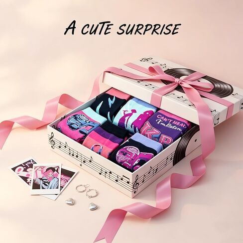 6 Pairs Kpop Party Favors Bulk K-pop Socks Bulk for Women Girls Fans Kpop Birthday Party Supplies Music Friendship Gifts K-pop Themed Gifts in Saudi Arabia
