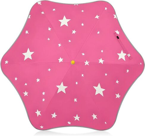 ALAZA Wgute Stars Pink Umbrella for Kid's Toddler Boys Girls Folding Umbrella,Easy Open/Close, UV Protection Portable, Anti-rebound Safe Design Compact,Lightweight in Kuwait