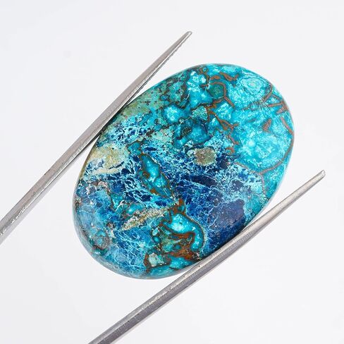 2pcs, Natural Shattuckite Gemstone, Bulk Oval Shape Cabochon Stone, Wholesale Polished Supply, Chakra Healing Crystal, DIY Jewelry Making, Wire Wrapping, Gem Collection in Saudi Arabia