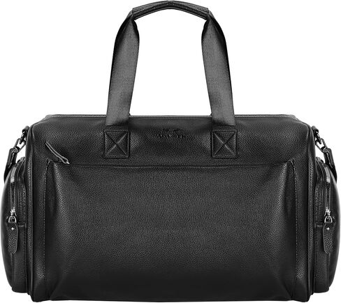 Leather Duffel Bag for Men, Travel Duffel Bag Carry On Overnight Bag with Shoe Compartments and Multiple Pockets, Large Capacity Gym Travel Bag in Saudi Arabia