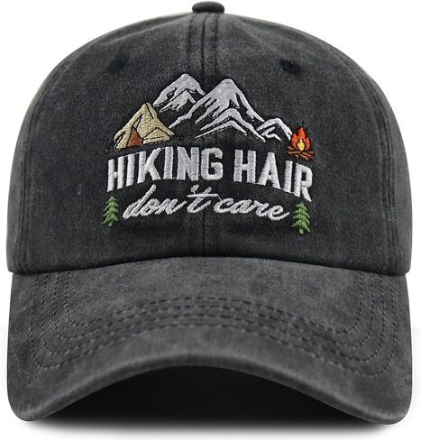 Mountain Tree Hiking Hair Don't Hat for Men Women, Funny Adjustable Embroidered Outdoor Hiking Camping Sun Baseball Cap in Saudi Arabia