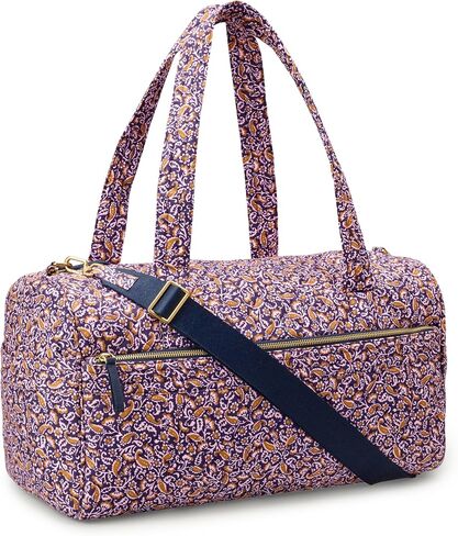 Amazon Essentials Women's Quilted Weekender Duffel Gym Bag with Trolley Sleeve, Black, One Size in Kuwait