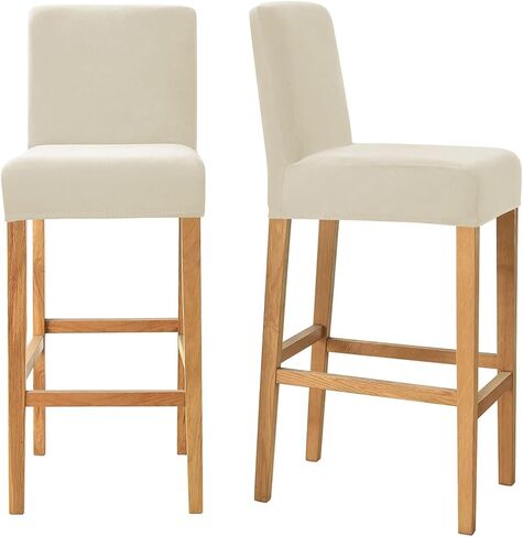 Bar Stool Covers with Back Velvet Barstool Chair Covers Slipcovers Stretch Pub Chair Cover Washable Counter Stool Cover Protector for Kitchen Dining Room Set of 4 Dark Orange in Saudi Arabia