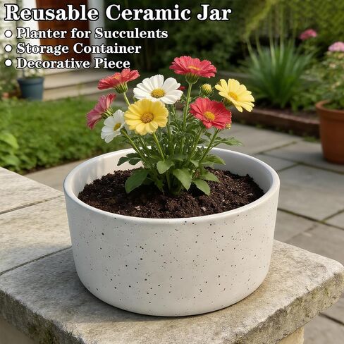 Citronella Candles Outdoor for Patio, 22oz Large 4-Wick Natural Soy Wax Candle, 100-Hour Long Lasting Citronella Oil Candle in Decorative Ceramic Jar for Backyard, Garden, Deck, Summer Nights in Saudi Arabia