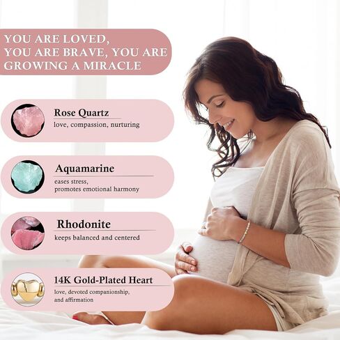 Mothers Day Gifts for Mom, Healthy Pregnancy New Moms Crystal Beaded Bracelets Valentines Christmas Jewelry 6.5+2 Inches in Saudi Arabia