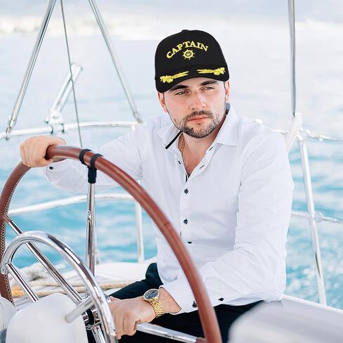 قبعة بيسبول للإبحار من PartyKindom قبعة قطنية على شكل بحار مطرزة للحماية من الشمس أغطية رأس للرجال والنساء قابلة للتعديل للقوارب واليخوت والمشي لمسافات طويلة في الهواء الطلق والرياضة والسفر 11 بوصة in Kuwait