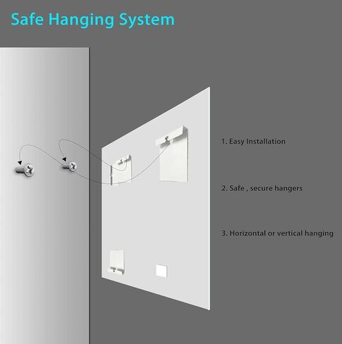 30x30 Inch Bathroom Mirror Frameless Beveled Edge Rectangle Wall Mirror Explosion Proof and Shatterproof Bathroom Vanity Mirror Wall Mounted Hang Firmly (Horizontal or Vertical) in Saudi Arabia