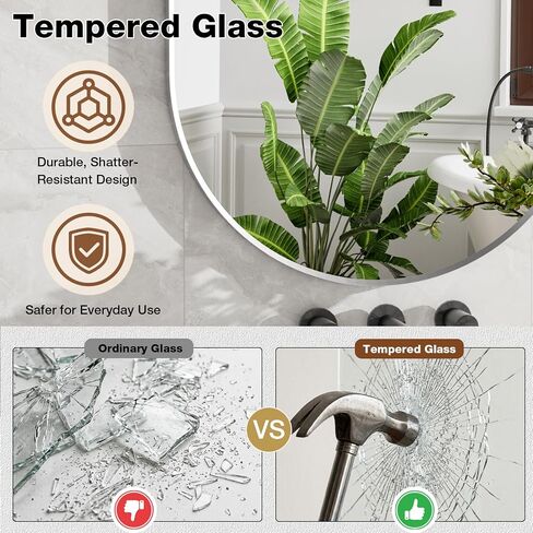 24x32 Inch Brushed Nickel Oval Bathroom Mirror, Wall Mounted Vanity Mirror for Over Sink, Tempered Glass with Aluminum Frame, Vertical or Horizontal Hanging in Saudi Arabia