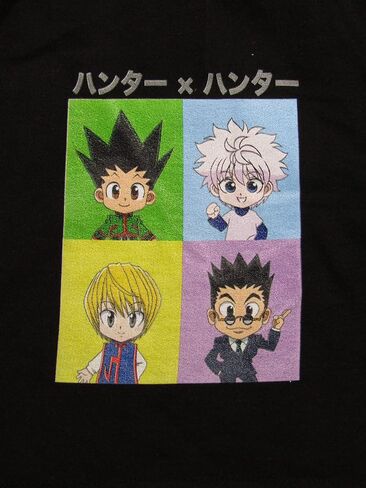Hunter X Hunter Character Squares Men's Black Sleep Pajama Shorts in Kuwait