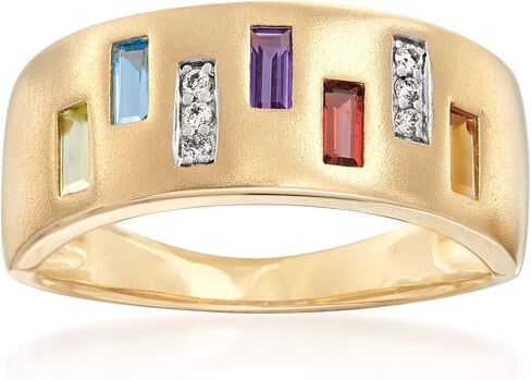 Ross-Simons 0.50 ct. t.w. Multi-Gemstone Ring With Diamonds in 14kt Yellow Gold in Kuwait