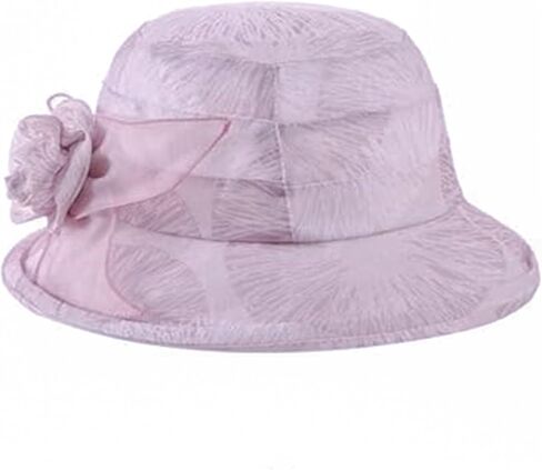 Women Organza Sun Hat Kentucky Bucket Hats Church Derby Beach Hats Bowler Fascinator Tea Party Cocktail in Saudi Arabia