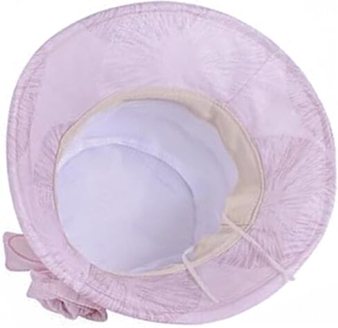 Women Organza Sun Hat Kentucky Bucket Hats Church Derby Beach Hats Bowler Fascinator Tea Party Cocktail in Saudi Arabia