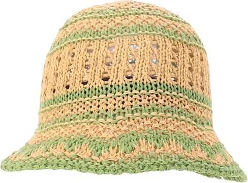 Trendy Apparel Shop Women's Lightweight Multicolor Crochet Bucket Hat in Kuwait