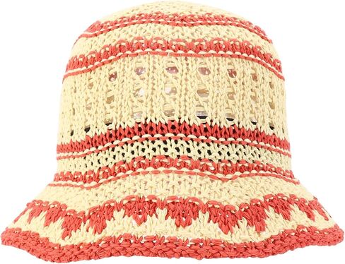 Trendy Apparel Shop Women's Lightweight Multicolor Crochet Bucket Hat in Kuwait