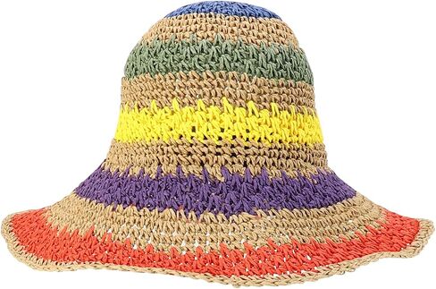 Trendy Apparel Shop Women's Lightweight Multicolor Crochet Bucket Hat in Kuwait