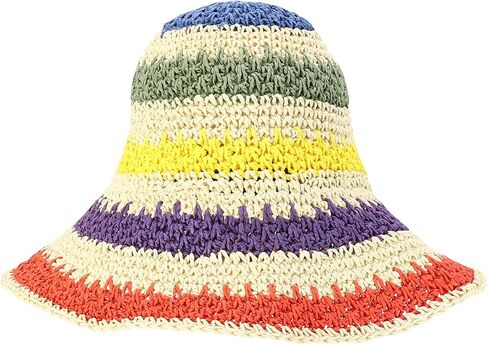 Trendy Apparel Shop Women's Lightweight Multicolor Crochet Bucket Hat in Kuwait