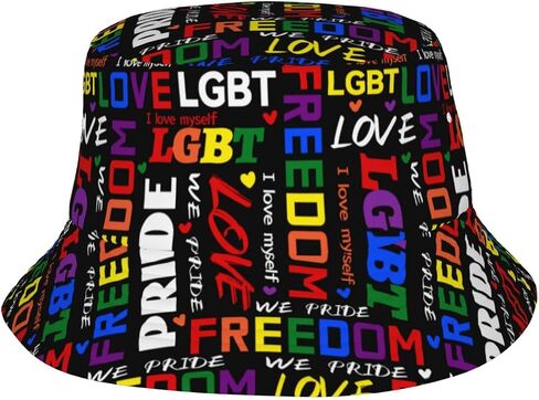 LGBT Bucket Hat Packable Summer Bucket Hat for Women Men Outdoor Travel Hiking Beach in Saudi Arabia