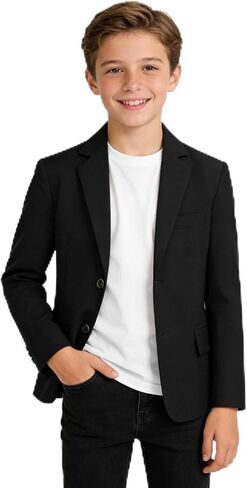 Boys Blazer Jackets Suit for Boys Slim Fit Suits Formal Blazer Kids Sport Coats with Pockets for Wedding Casual Jacket in Saudi Arabia