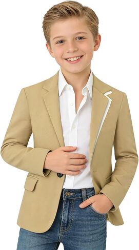 Boys Blazer Jackets Suit for Boys Slim Fit Suits Formal Blazer Kids Sport Coats with Pockets for Wedding Casual Jacket in Kuwait