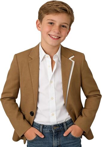 Boys Blazer Jackets Suit for Boys Slim Fit Suits Formal Blazer Kids Sport Coats with Pockets for Wedding Casual Jacket in Kuwait