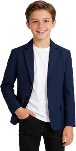 Boys Blazer Jackets Suit for Boys Slim Fit Suits Formal Blazer Kids Sport Coats with Pockets for Wedding Casual Jacket in Kuwait