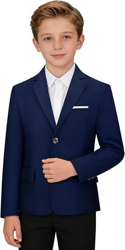 Boys Blazer Jackets Suit for Boys Slim Fit Suits Formal Blazer Kids Sport Coats with Pockets for Wedding Casual Jacket in Kuwait