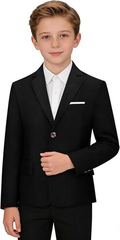 Boys Blazer Jackets Suit for Boys Slim Fit Suits Formal Blazer Kids Sport Coats with Pockets for Wedding Casual Jacket in Kuwait