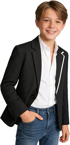 Boys Blazer Jackets Suit for Boys Slim Fit Suits Formal Blazer Kids Sport Coats with Pockets for Wedding Casual Jacket in Kuwait