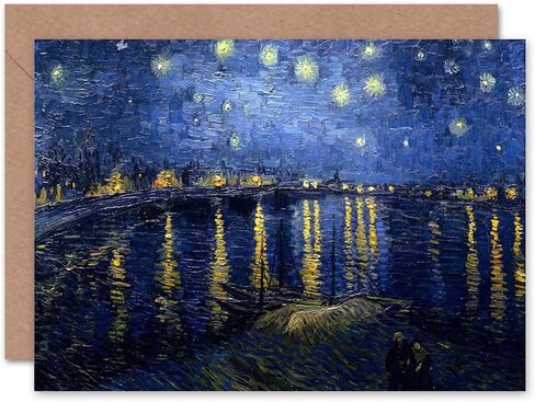Wee Blue Coo Vincent Van Gogh Starry Night 1888 Old Master Painting Sealed Greeting Card Plus Envelope Blank inside in Kuwait