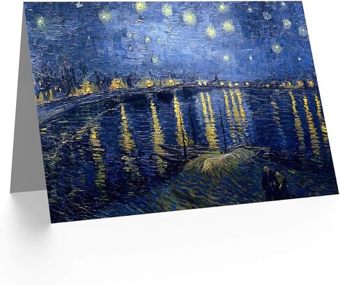 Wee Blue Coo Vincent Van Gogh Starry Night 1888 Old Master Painting Sealed Greeting Card Plus Envelope Blank inside in Kuwait
