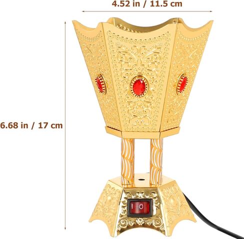 Electric Incense Burner Metal Bakhoor Burner Middle Eastern Style Tabletop Electric Censer for Home Office Yoga Spa Decor in Kuwait