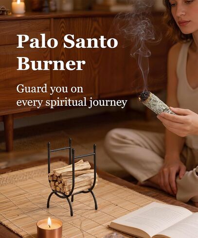 Palo Santo Sticks Holder, Heavy Duty Metal Sacred Wood Rack, Desktop Storage Rack for Palo Santo Sticks, Sage, Smudge Sticks, Herbs, Incense, Home Decor, Meditation Room in Kuwait