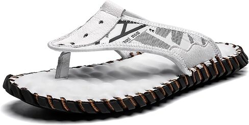 COSIDRAM Men's Thong Sandals Hand-Stitched Fashion Flip Flops Summer Casual Shoes Beach Daily Wear Slippers in Saudi Arabia
