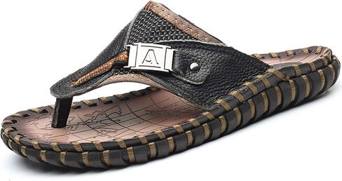 COSIDRAM Men's Thong Sandals Hand-Stitched Fashion Flip Flops Summer Casual Shoes Beach Daily Wear Slippers in Saudi Arabia