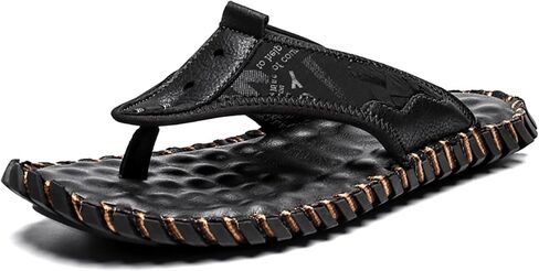 COSIDRAM Men's Thong Sandals Hand-Stitched Fashion Flip Flops Summer Casual Shoes Beach Daily Wear Slippers in Saudi Arabia