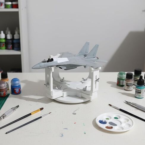 Model Airplane Painting Stand - Professional Adjustable Display Holder & Building Jig, Damped Rotating Base Hobby Tool for 1/72, 1/48, 1/32 Scale Models - Perfect for Painting and Detailing in Saudi Arabia