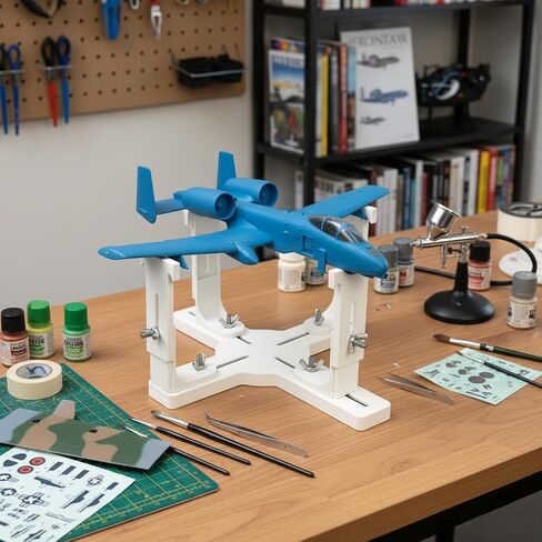 Model Airplane Painting Stand - Professional Adjustable Display Holder & Building Jig, Damped Rotating Base Hobby Tool for 1/72, 1/48, 1/32 Scale Models - Perfect for Painting and Detailing in Saudi Arabia
