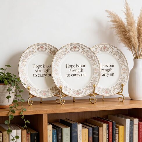 3 Pcs Plate Holder, 4 Inch Gold Iron Small Easels for Display Photos, Frames & Decorative Plates, Tabletop Picture Stand for Home & Office Decor in Kuwait