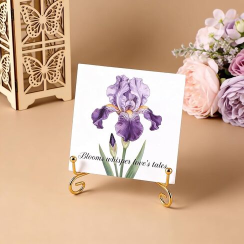 3 Pcs Plate Holder, 4 Inch Gold Iron Small Easels for Display Photos, Frames & Decorative Plates, Tabletop Picture Stand for Home & Office Decor in Kuwait