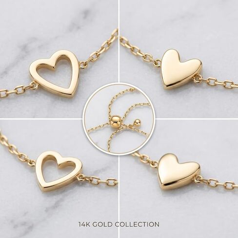 Matching Heart Bracelets for Best Friends Adjustable Bolo Slider Set with Heart Charms Dainty Jewelry Gift for Women Birthday in Saudi Arabia