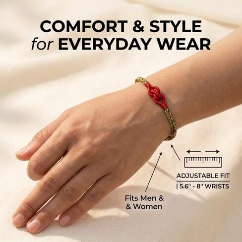 Handmade Red String Bracelet for Protection - Tibetan Buddhist Lucky Knot Amulet, Buddha & Karma Braided Cord, Charm Infinity Bracelets for Men & Women, Fortune Jewelry Gift in Saudi Arabia