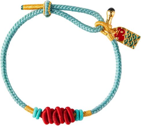 Tibetan Lucky Bracelet for Women Lucky Charm Bracelet Braided Good wishes Buddhist Style Adjustable Wrist Bracelet Red Rope Bracelets in Saudi Arabia