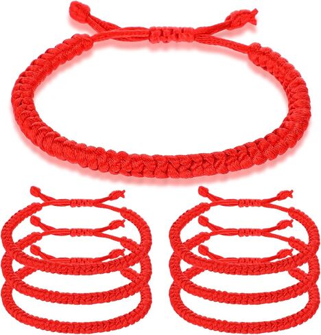Red String Bracelet, 6 Pack Adjustable Handmade Red Protection Bracelet for Good Luck, Valentine Birthday Gifts for Women Men Couple Sister in Saudi Arabia