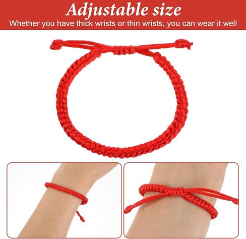 Red String Bracelet, 6 Pack Adjustable Handmade Red Protection Bracelet for Good Luck, Valentine Birthday Gifts for Women Men Couple Sister in Saudi Arabia