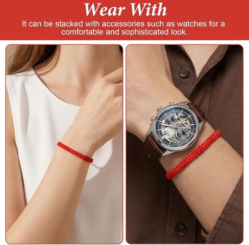 Red String Bracelet, 6 Pack Adjustable Handmade Red Protection Bracelet for Good Luck, Valentine Birthday Gifts for Women Men Couple Sister in Saudi Arabia