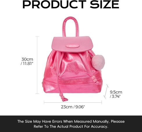 MINISO Barbie Mini Backpack for Women & Girls, Leather Pink Purse with Adjustable Straps Cute Doll-Themed Bookbag Daypacks for School, Travel, Cosplay, Giftable Fashion Accessory in Kuwait