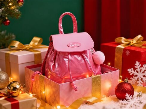 MINISO Barbie Mini Backpack for Women & Girls, Leather Pink Purse with Adjustable Straps Cute Doll-Themed Bookbag Daypacks for School, Travel, Cosplay, Giftable Fashion Accessory in Kuwait