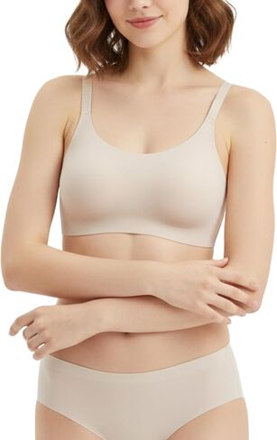 MONICA & ME Women's Seamless Bra and Panty Set, 2-Piece, Available in Nude and Brown in Saudi Arabia