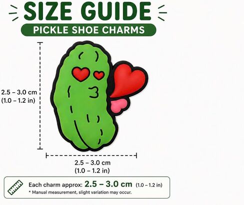 16PCS Pickle Shoe Charms Set, Funny Green Pickle PVC Charms for Clog Sandals, Cute Meme Shoe Decorations for Backpacks, for Teens & Adults (Not a Toy) in Saudi Arabia